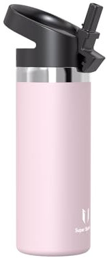 Super Sparrow Borraccia Termica Bambini - 500ml - SwivelSip Inox Bottiglia - Senza BPA Borracce Termiche, Borraccia Ergonomica per Bambini, Scuola, Sportiva, Bici, Campeggio, Palestra