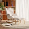 Générique Fauteuil à Bascule en Tissu Peluche, Chaise a basule avec Appui-tête, Poche latérale et Repose-Pieds, Rocking Chair, Fauteuil de Salon à Bascule pour Salon, Chambre, Blanc