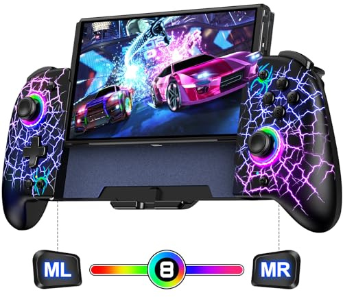 Coogamefly Switch Controller, Wireless Controller für Nintendo Switch/OLED, Joycon Switch Controller mit Programmierbarer/Turbo/Wake Up Funktion, präzise Hall Effekt Joysticks