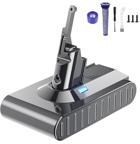 8000mAh Akku für Dyson V8 SV10 Ersatzakku für Dyson V8 Akku Serie kabelloser Staubsauger, V 8 Absolute Animal Filter Motorhead Fluffy, Kompatibel mit für Staubsaugern