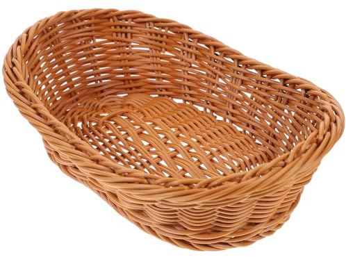 SHINEOFI Cesto Vimini 28X19X95 CM Contenitore Creativo Portadessert e Portafrutta per Esposizione e Tavola in Imitazione Rattan