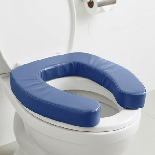 Rehausseur de WC souple de 5 cm, coussin de siège de toilette imperméable en mousse haute densité, rehausseur universel pour personnes âgées et après une opération de hanche, aide confortable à se