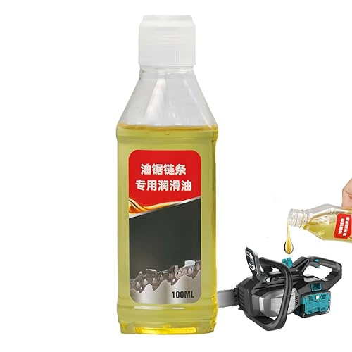 100 ml de aceite sintético para cadenas de motosierra, lubricante antideslizante y antidesgaste, aceite multiuso para barras y cadenas de motosierras de gasolina y eléctricas y cortasetos (1Piezas)