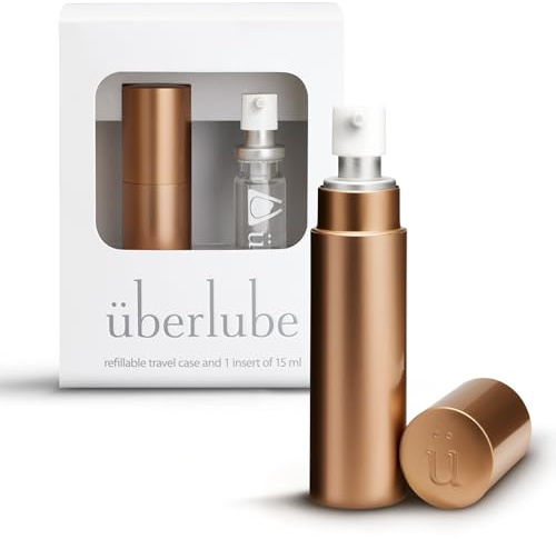 Überlube Gel Lubrificante Sessuale Intimo | Lubrificante al Silicone per Sesso, Rapporti Intimi, Anale con Vitamina E | Inodore, Insapore, Zero Residui, Funziona anche in Acqua - 15ml Oro