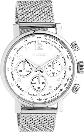 Oozoo Timepieces Herren Uhr - Armbanduhr Herren mit 20mm Mesh Armband - Analog Herrenuhr mit Milanaiseband in rund C10900