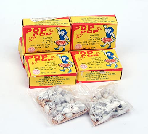 vama Knallerbsen Knallteufel Silvester Feuerwerk für Kinder und Jugendliche Pop Pop Poppop Snaper Retro Horse Brand (200 Stück)