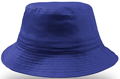 noTrash2003 trendig fiskarhatt solhatt bomull twill fiskarhatt sommarhatt solhatt för kvinnor och män med svettband, Kunglig, En Storlek