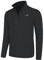 WILLIT Herren Fleece Golf Pullover Langarm Pullover Half Zip Wanderpullover Atmungsaktiv Thermo Sweatshirt Jacke Leichtgewicht Schwarz L