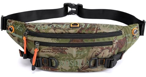 FANDARE Bröstväska för män, ultralätt, midjeväska, sling, crossbodybag, axelväska, bodybag, herrväska, messengerväskor, axelväska, arbetsväska, resväska, handbagage, nylon, Kamo, L