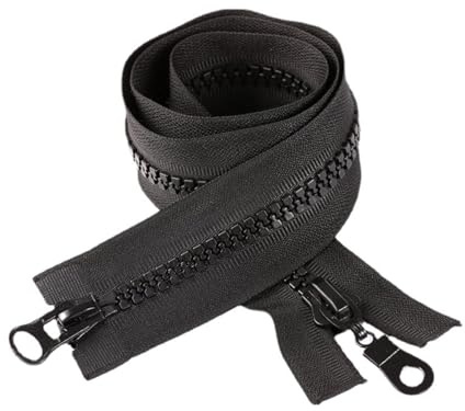 Visxcnu Cremallera Continua Negra – Larga 70CM – Cremallera Infinita de Nylon para Costura, Chaquetas, Accesorios – Cortable – Color Negro