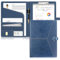 Toplive Konferenzmappe A4 Schreibmappe Leder A4 Portfolio aus PU-Leder inkl NEIN Ringbuchmappe Dokumenten-Mappe optimaler Einsatz in Büro, Schule und Studium,Blau