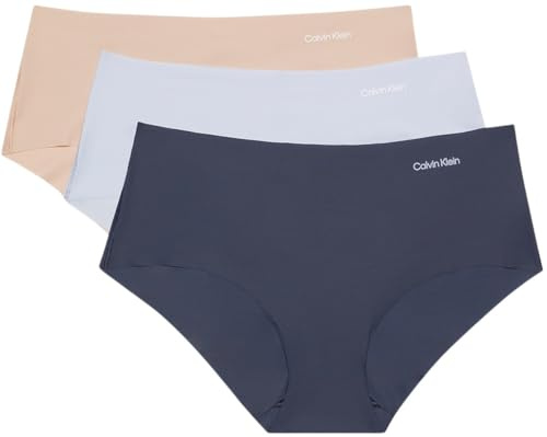 Calvin Klein Braguitas Pack de 3 Mujer Hipster Ropa Interior, Multicolor (Casual Blue/Speakeasy/Cedar), XL