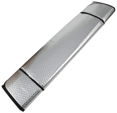 Rrlihjgu 220x80cm Parasol para Parabrisas de Camión Plegable Protección Solar, Plateado, Universal Fit