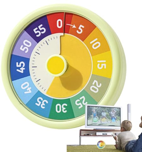 Minuteur visuel pour Enfant | Minuteur visuel Arc-en-Ciel pour Enfants | Horloge numérique 60 Minutes pour Pot à Domicile, Salle de Sport, entraînement, Cuisine, Gestion du brossage
