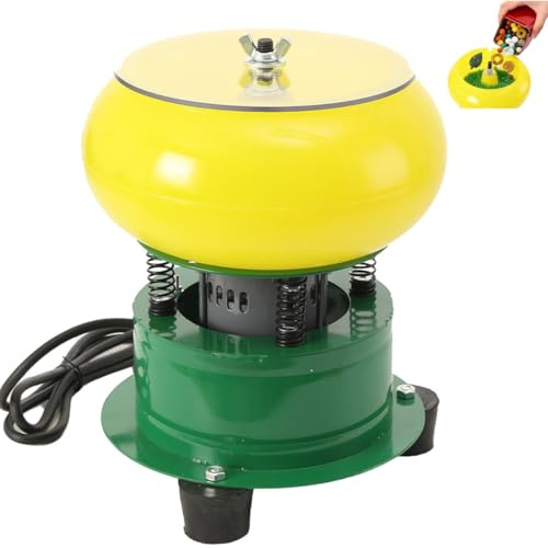 Poliermaschine 100 W vibrierende Poliertrommel Vibrationsbecher Polieren bis 5 KG, Rotary Jewelry Tumbler Polierer 8 Zoll, Schmuck Polierer Maschine Leistungsstark für Jäger, Juweliere, Gastronomen