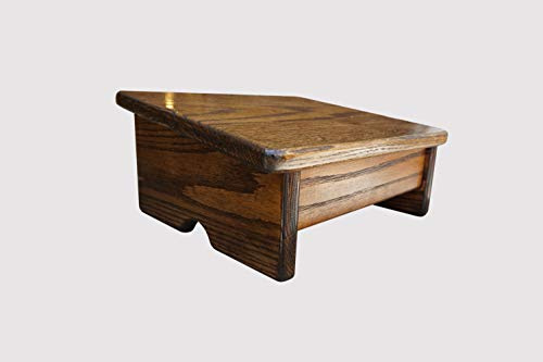 KR Ideas Standard Guitar Foot Stool, 14 Long X 9 1/4 Wide X 6 Tall, Oak (Made in The USA) (Walnut Stain)