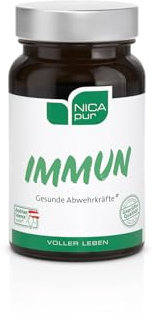 nicapur® Immun I zur Unterstützung des IMMUNSYSTEMS | Für leistungsfähige ABWEHRKRÄFTE | Mit 5-fach IMMUN-Formel | 30 Kapseln