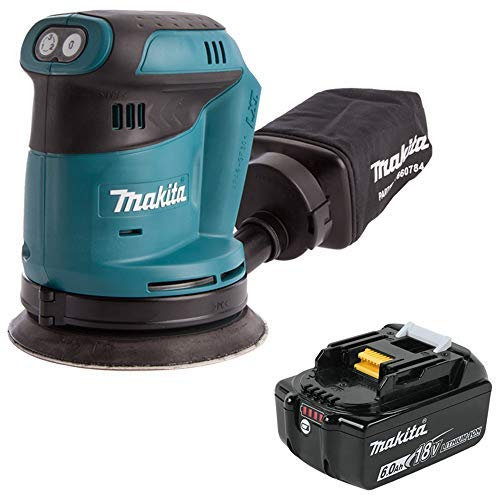 Makita DBO180 18V Li-ion Random Orbit Sander Cordless with 1 x 6.0Ah Battery