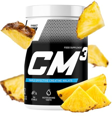 Trec Nutrition CM3 Tri-Creatine Malate Powder for Performance and Muscle Power | 6650 mg Creatine Per Serving | Made in EU (500g, Pineapple)