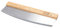 TAINO Pizzaschneider 32 cm Edelstahl mit Holzgriff Wiegemesser Pizzamesser Wiegeschneider Messer