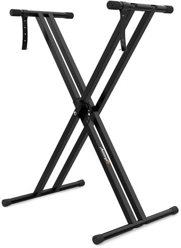 Audibax Onyx 120 Soporte Tijera Doble para Teclado (Yamaha, Casio, Roland, Korg)