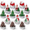 THE TWIDDLERS -15 Mini Christmas Tealights, Designs Include Xmas Tree & Santa Shaped Candles - Festive Table Decor - Christmas Tablescape Decorations - Stocking Fillers