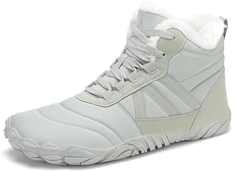 Mishansha Scarpe Uomo Invernali Stivaletti Neve Donna Caldo Scarponcini Invernali Antiscivolo Scarponi Neve Barefoot Shoes Verde Chiaro EU Gr.41