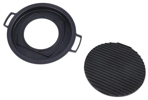 Japanischer Mini-Hibachi-Grill aus Aluminiumlegierung, Im Japanischen Stil, Tragbarer Holzkohle-Tischgrill für Camping, Familientreffen und Picknicks (Großer Kreis)