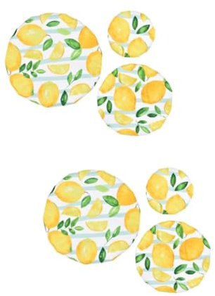 Cabilock 2 Ensembles Couvre Bol En Tissu De Cuisine Cire D'abeille Couvercles De Bol De Stockage De Nourriture Couvercles De Bol à Couvre-bols Élastiques Lin Polyester Yellow