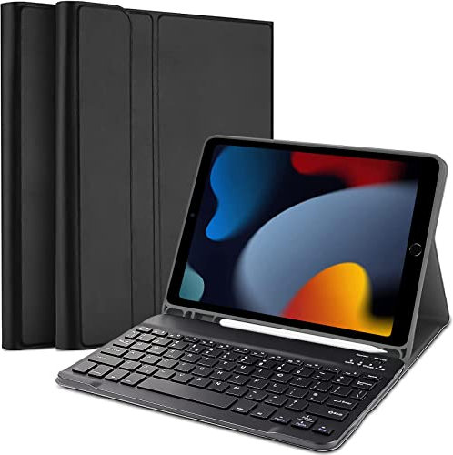 Ducerta Ipad 9th Generation Case with Keyboard, 10.2 Inch Ipad Bluetooth Keyboard with Smart Case for (2021)/8th Gen(2020)/ 7th Gen(2019), Air 3/ Pro 10.5