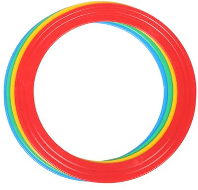 HOOTNEE Zirkus-jonglierringe Akrobatische Show-Requisiten 4-teiliges Handwurfring-jonglierset Zirkus-handfertigkeiten