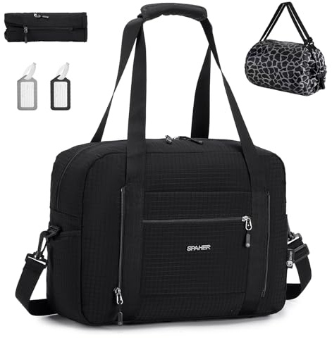 SPAHER 25L Resväska Kabinväska 40x30x20 Wizzair Transavia Handbagage med Våtfack Cabin Travel Bag Duffelväska Handbagageväska Underseat Carry on Bag Duffel Hand Luggage för Män Kvinnor