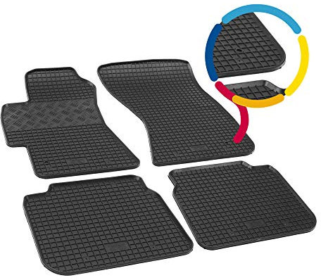 Fußmatten kompatibel mit Volkswagen T5 / T6 3. Reihe 2003-2021 Gummi Auto 100% passgenaue Gummimatten Automatten Antirutsch Schwarz