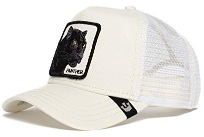 Goorin Bros., The Farm, Cappello da Baseball Trucker Unisex, Bianco (Motivo Panther), Taglia Unica, Taglia Unica