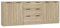 vidaXL Aparador de 3 Piezas Armario Auxiliar Alacena Mesa Consola Entrada Pasillo Vestíbulo Recibidor Mueble Madera Contrachapada Color Roble Sonoma