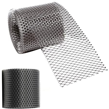 LSGGTIM Rete metallica in acciaio inox 304, 500 cm x 13 cm, rete metallica con guanti, griglia di protezione per filtrazione, rimozione della polvere e separazione