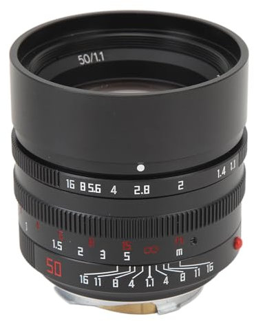 Obiettivo a Focale Fissa da 50 Mm F1.1 per Fotocamere con Attacco for Leica M - Obiettivo per Ritratti con Sfocatura dello Sfondo e Nitidezza da Sogno - Lunghezza Focale Dorata