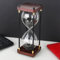 XTDMJ Reloj de arena de madera de 30 minutos, reloj de arena grande, elegante reloj de arena negro, decoración con fina arena negra brillante para casa, escritorio, oficina, decoración de bodas
