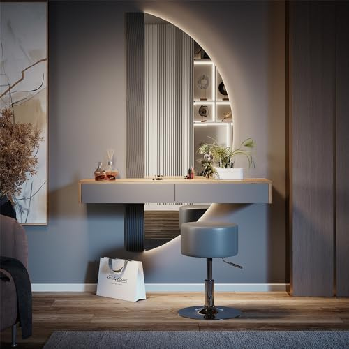 Vicco Tavolo da toilette Melisa, Grigio, 120 cm