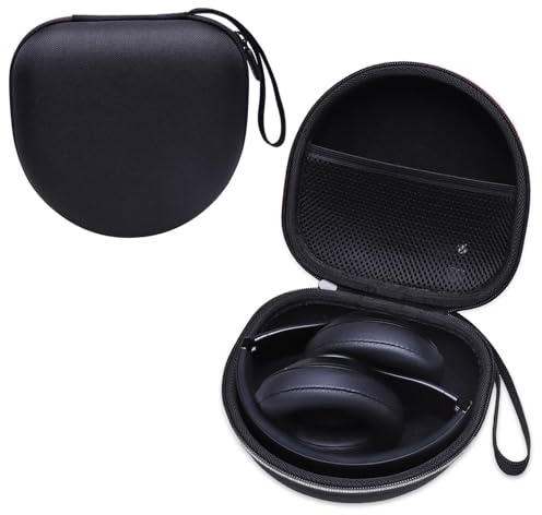 Headphone Case Compatible with Beats, Skullcandy, Monster Persona 3rd/5th/6th ANC, JLab, QearFun, Soundcore Q20/Q20i/Q30, BERIBES, TOZO, KVIDIO, Picun Foldable Headphones, Black