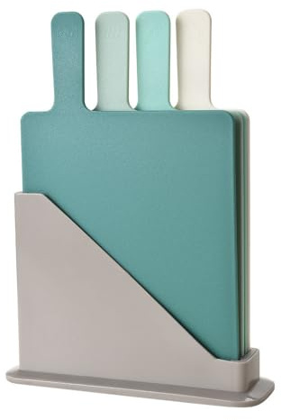 Chopping Boards Set with Stand, BPA Free, Small Cutting Boards for Meat and Fish, Vegetables and More, Dishwasher-Safe