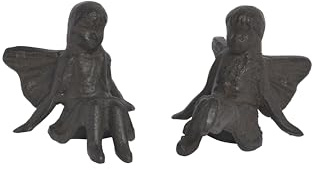 Blümelhuber Lot de 2 tabourets magiques elfes - Décoration en fonte - Décoration de jardin pour l'extérieur et l'intérieur