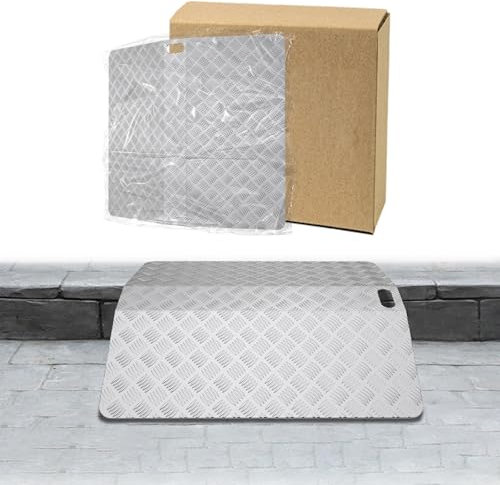 NAIZY Rampa da 80 cm, in alluminio, con maniglia, portatile, antiscivolo, larghezza 70 cm, per sedia a rotelle, max 270 kg