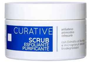 Curative, Scrub per Capelli Esfoliante Purificante con Estratto di Bambù Rinforzante, Antibatterico, Antimicrobico e Rinfrescante, Rimuove Impurità e Cellule Morte, Contrasta la Forfora, 200 ml