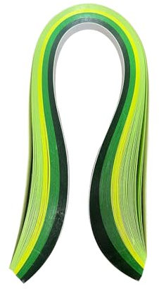 100Pcs Quilling Paper Strips, 10mm*39cm Gradient Quilling Strips for DIY Arts and Crafts, Green