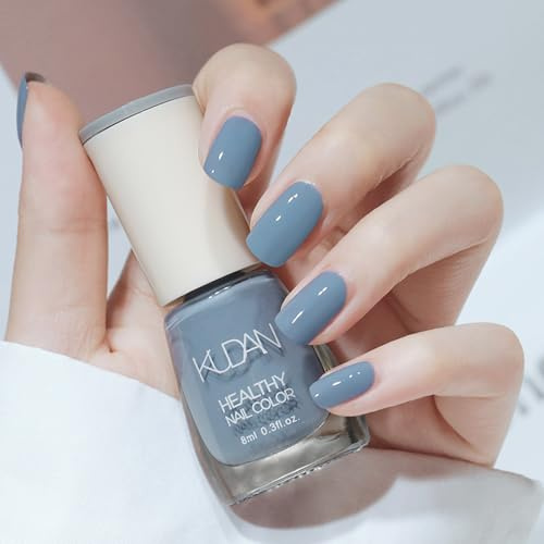 Blue Nail Polish - Baby Blue Nail Varnish - Fresh Spring Summer Macaron Color Polish - Quick Dry Nail Polish No Bake - Long Lasting Gift for Women Nail Art