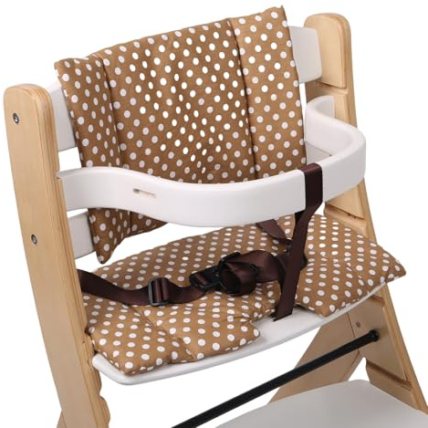 Coussin de siège en tissu respirant, facile à fixer, coussin de chaise haute pour bébé, coussins pour chaises hautes en bois, chaises hautes en bois
