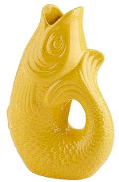 Gift Company Vase Monsieur Carafon S, Dekovase in Fisch-Form, Steingut, Tuscan Sun, 25 cm, 1087403010