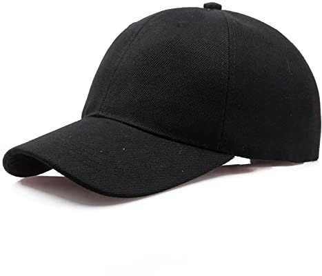 Gorra Unisex de Tamaño Ajustable con Velcro para Hombre y Mujer, Gorra de Béisbol Lisa Básica - Gorra Negra, Azul, Beige [Transpirable y Resistente] - Diseño Clásico (Negro)