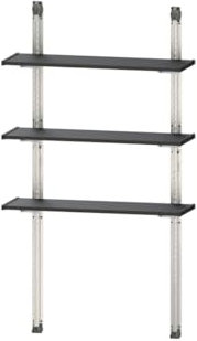 Keter Regalbausatz 70 für 1 Regal mit DREI 70 cm Langen Böden für alle Keter Gerätehäuser (außer Factor Serie), je Regal bis 30kg belastbar, metallverstärkt, modular und flexibel